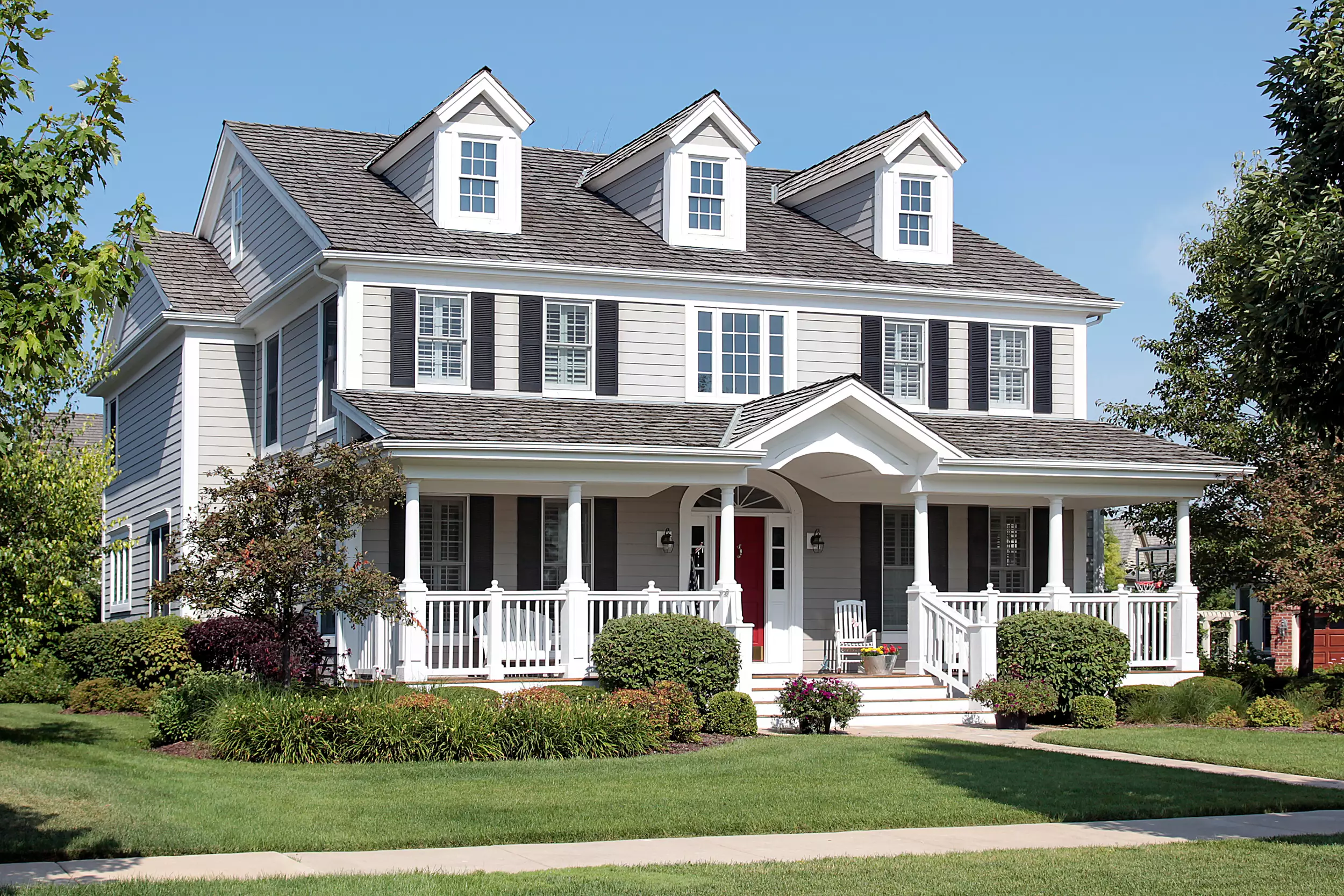 A large traditional residential home